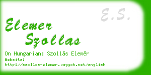 elemer szollas business card